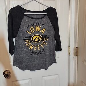 Iowa Hawkeyes 3/4 sleeve shirt